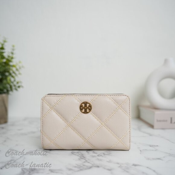 NWT Tory Burch 150077 Willa Leather Medium Wallet In Brie - Picture 4 of 9